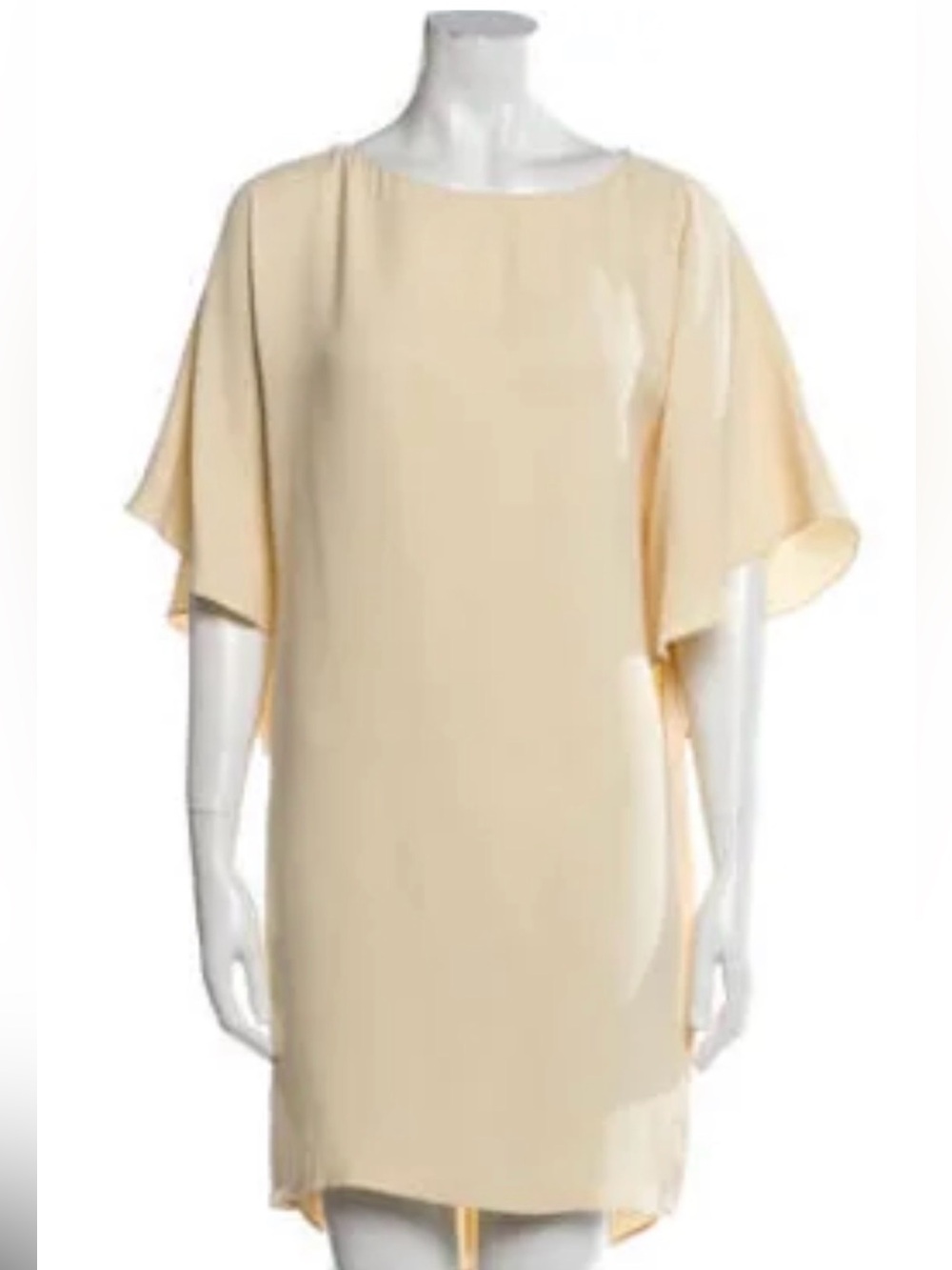 Ralph Lauren Purple Label Pale Cream Flutter-Sleeve Mini